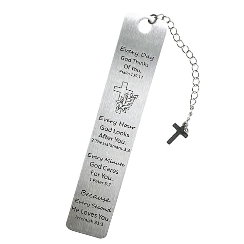 Bible Bookmarks Book Markers, Metal Christian Bookmark Gift Accessories (Psalm 139:17) - style: Psalm 139:17