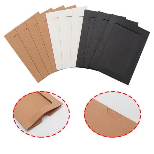 30Pcs 4x5Inch 3colors Paper Photo Frames with String & Clips - color: 3 colors, size: 4x5inch