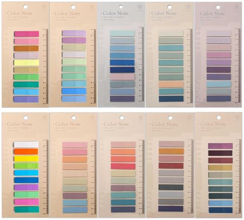 ELII 2000pcs Books Tabs for Annotating,Sticky Tabs Clear Sticky Notes,Page Markers for Notebooks, Multi-Colored Writable and Repositionable Book Flags Strip - style: 2000pcs
