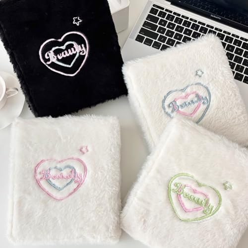 Cute Plush Photocard Binder with 20pcs Transparent Inner Pages A6 Kpop Photo Album Book Double-sided 4-Pocket Inside Pages 3-Inch Kpop Card Holder Green - color: Green