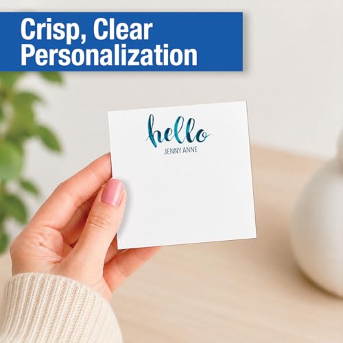 Current Hello Personalized Note Sheets in Cube - 400-Sheets, 3.38x 3.38, Acrylic Case, Memo Sheets, Shopping List, to-Do Notes, Office Organizer - color: Hello