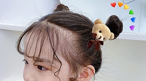 GK-O 6 PCS Womens Scrunchies Cute Rabbit Bear Hair Tie Kawaii Plush Rope