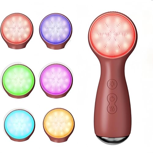 Electric Silicone Facial Brush for Deep Cleansing & Massage(Brown) - color: Brown