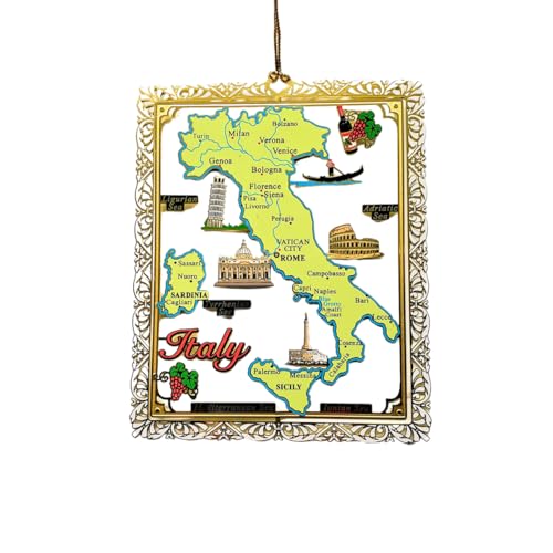 Italy Brass Christmas Ornament Landmarks Travel Souvenir Gift