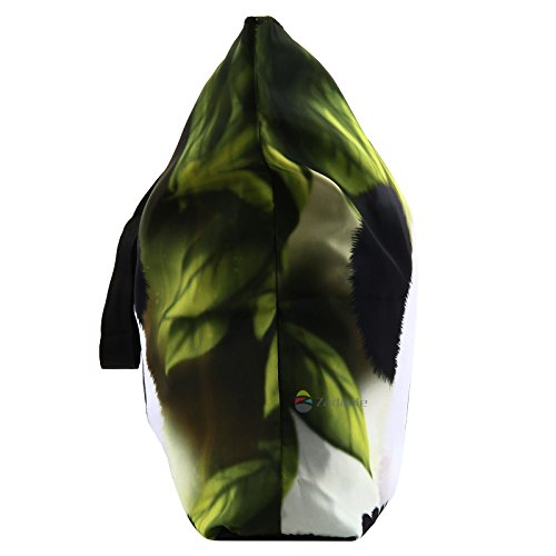 Beach Tote Bags Travel Shopping Bag With Zippered for Women - color: Panda