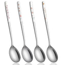 4 Pcs Korean Spoons, Korean Soup Spoon, 8 Inch