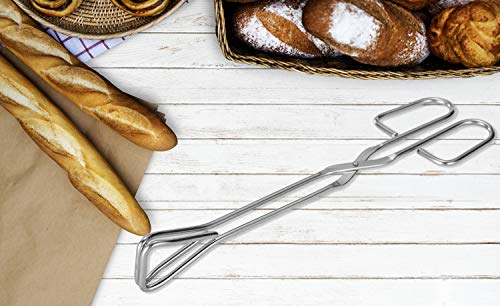 Hiash 9" and 11" Heavy Duty Stainless Steel Kitchen Tongs For Cooking - size: 9 Inch and 11 Inch (Set of 2)