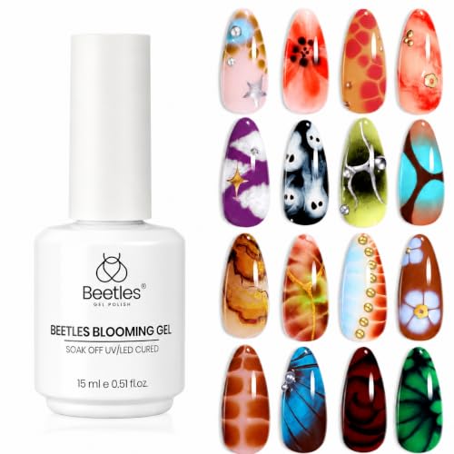 Beetles Blooming Gel Nail Polish 15ml, Clear Blooming Gel for Marble - color: C-Clear-1