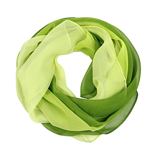 PANTONIGHT Long Chiffon Sheer Scarf Gradient Shaded Colors Lightweight Scarf For Womens - color: Color 091