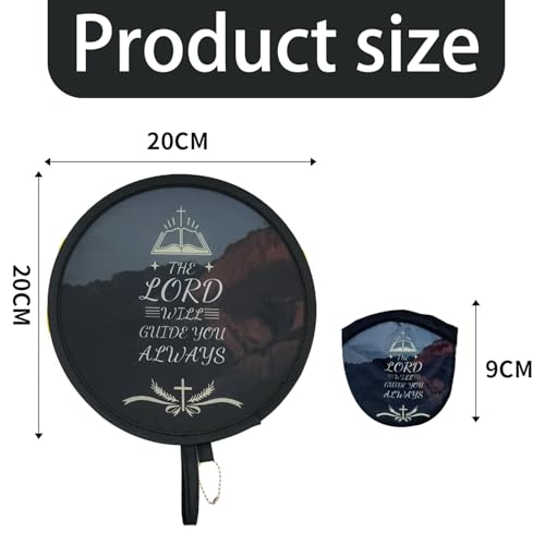 Round Foldable Hand Fans, Style Handheld Fans Cooling Foldable, Round Japanese Folding Fans Handheld for Indoor Outdoor Travel, Events, Festival, Party Decoration (Christian) - color: Christian