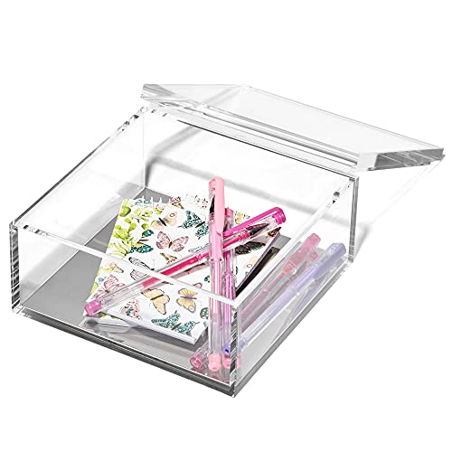 OfficeGoods Acrylic Desk Organizer with Silver Base, Extra Large - color: Silver, size: X-Large