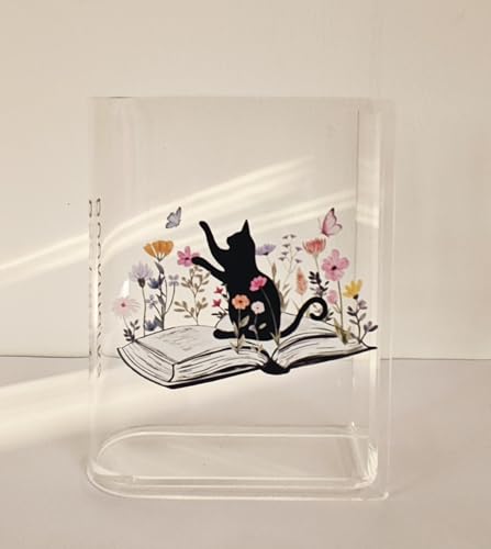 Book Shaped Bookmark Holder, Reading Accessories Gift for Book Lovers, Women, Librarians (cat) - style: cat