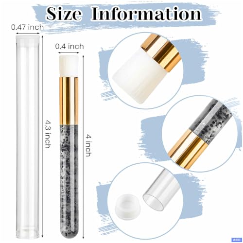 TUZAZO Black Lash Shampoo Brushes with Travel Tubes, 40 Pieces Set - style: 20 Brushes + 20 Tubes, Black