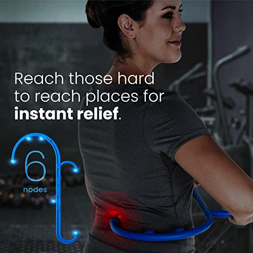 LiBa Back and Neck Massager 2-Pack Trigger Point Hook Therapy Blue - color: F. Blue (2 Pack)