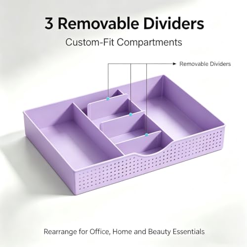 gianotter Monitor Stand with Drawer and 2 Pen Holders - color: Purple