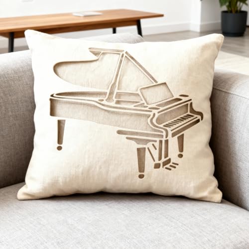 TIAMECH A4 Reusable Piano Stencil for Painting - style: Piano