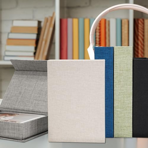 Vienrose Small Photo Storage Box, 5"x7", Linen Postcard Keeper, Black - color: Black, size: 5"x7"
