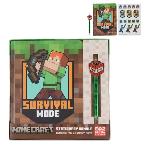Culture Fly Minecraft Kids Stationary Set for Boys, Journal Kit with Pen - color: Minecraft