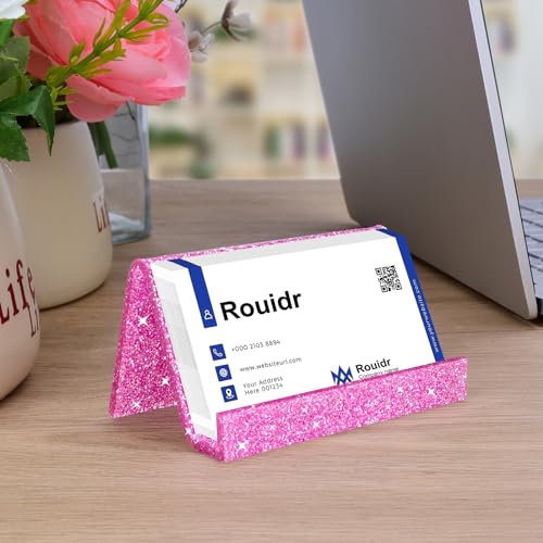 Rouidr 3 Pack Business Card Holder for Desk, Color - color: Color 3pcs