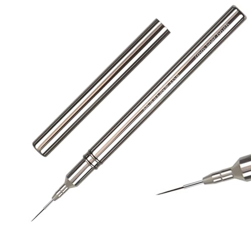 Metallic Nail Art Pen & Liner Brush Set, UV Gel Polish Painting Nail Design Tools for Crisp Long Lines, Tiny Details & Fine Drawing, Manicures Brushes for Women (Sizes 7mm) - color: Liner Brushes (7mm)