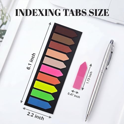 Ericter Arrow Sticky Tabs 1200 PCS, Book Annotation Tabs Writable, Translucent Sticky Notes, Page Flags & Sticky Bookmarks, Repositionable Arrow Flags Tabs for Books, Study, Office Supplies - color: Neutral Tone, size: 1200
