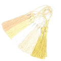 100Pcs 5 Inch Silky Bookmark Tassels for Jewelry, Souvenir(Mixed Yellow) - color: Mixed Yellow