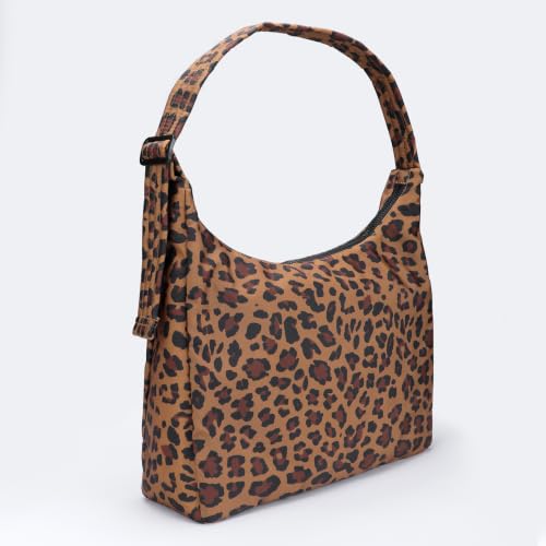 FASTFAIRY Nylon Shoulder Bag: Lightweight Adjustable Strap - color: Large-leopard, size: Large