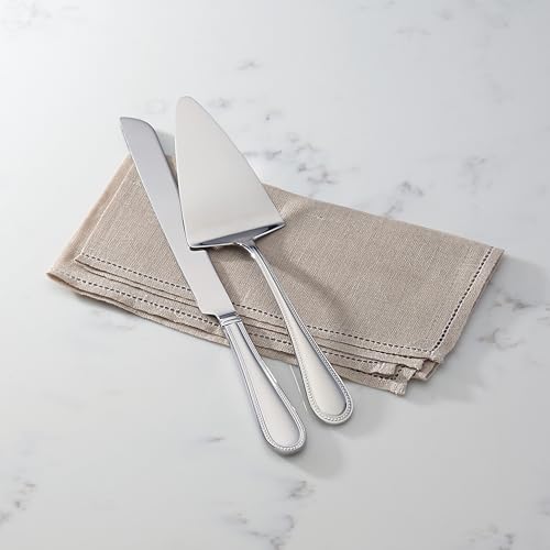 Reed & Barton Lyndon 2pc Dessert Set, 0.8 LB, Metallic - style: Dessert Set