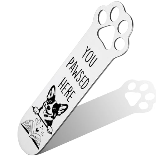 Corgi Gifts, Corgi Dog Bookmark for Corgi Dog Lover Book Lovers Bookworm Bookish Nerd, Corgi Gifts for Women, Bookmark Dog Lover, Book Club Gifts for Reader Dog Owner Lover-DX127 - style: Corgi Dog
