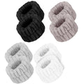 8 Pcs Microfiber Spa Wristbands with Absorbent Towels - Prevent Water from Spilling Down Your Arms for Women - color: Grey, White, Brown,Black