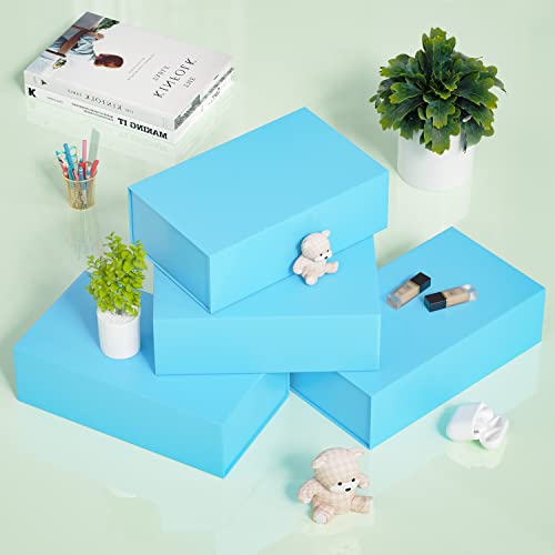 RYDDOY Blue Gift Box, 9.5x6x3'' Gift Boxes with Lids for Presents - color: Blue, size: 9.5 x 6 x 3 Inch