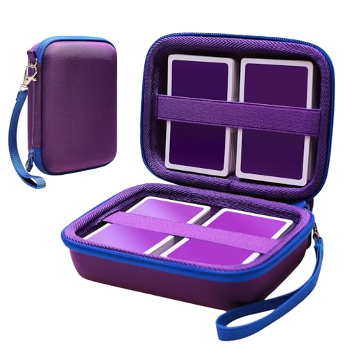 L LTGEM 300+ Card Game Case Compatible with Five Crowns/UNO/SKYJO, Purple - color: Purple