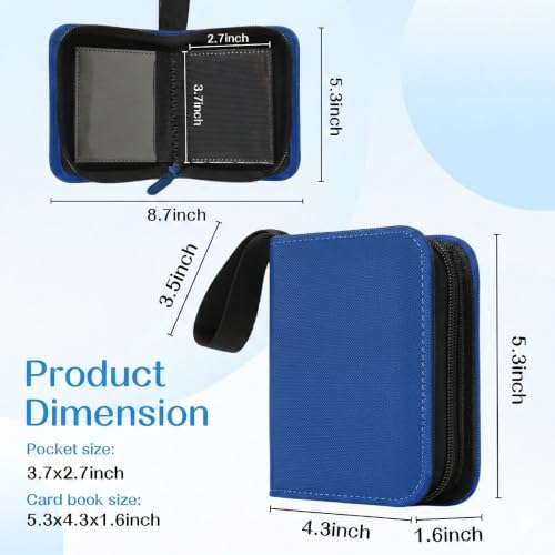 1 Pocket Card Binder–Collectible Trading Card Album,Single Card Holder with 20 Pages,Holds 40 Cards, Side-Loading Mini Binder for TCG,MTG,Sports,Baseball,Football, Small Sports Card Book,Royal Blue - color: Royal Blue