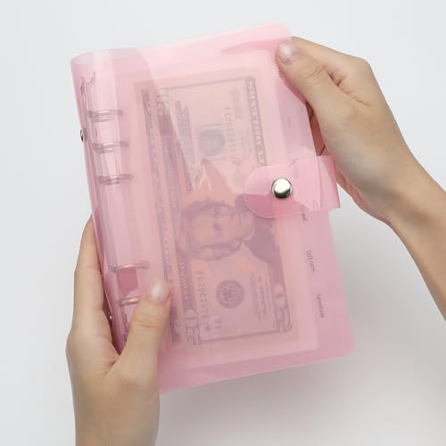 Pink A6 Budget Binder Planner Cover Shell Protector - color: Pink A6