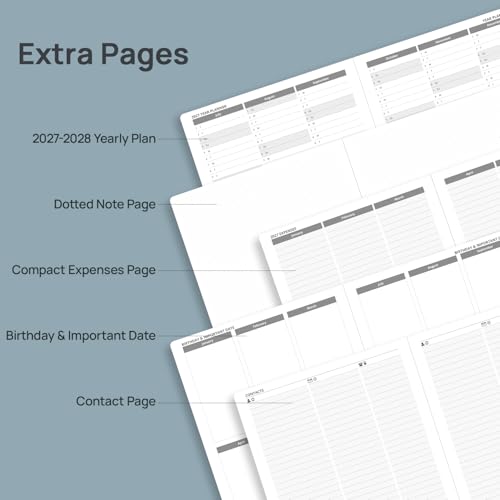 POPRUN 2027 Planner, Large-8.5" x 10.5", Weekly & Monthly Appointment Book - color: Pacific Green, size: Large-8.5" x 10.5", style: Calendar Year 2027