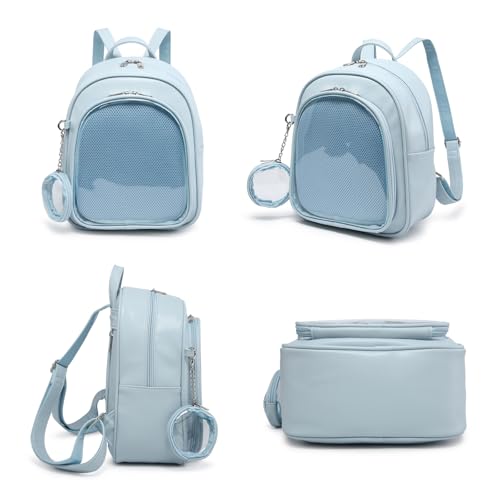 Aesthetic Kawaii Ita Backpack Pin Display Cute Purse For Anime Pins - color: Blue