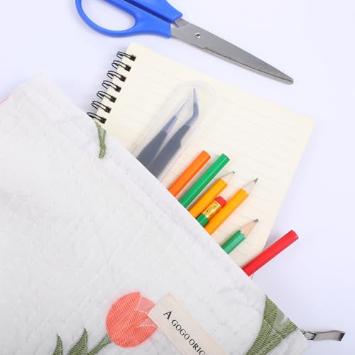 2PCS Stainless Tweezers, Sticker Tweezers Stainless Steel Straight and Curved Tip Tweezer for Eyelash Extensions Precision Electronics Nail Rhinestone Jewelry