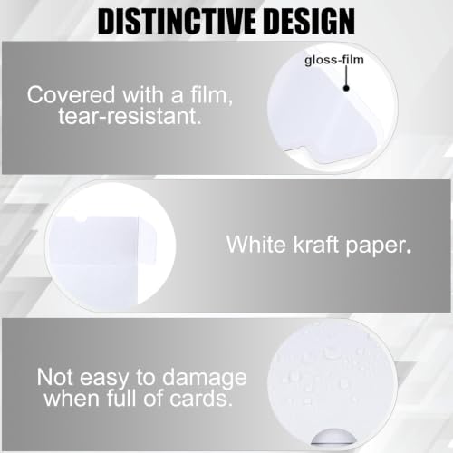 Trading Card Storage Box, 4-Pack 600 Count White Corrugated Cardboard Box - size: 4 Piece 7in for Standard