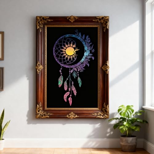 TIAMECH A4 Reusable Dreamcatcher Stencil for Painting - style: Dreamcatcher