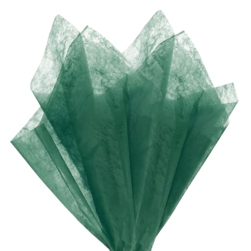 M METERXITY 38-Sheet Korean Cotton Wrapping Flower Paper, 11.8 Inch Waterproof Floral Wrapping Cotton Paper for Bouquets/Gift Packaging [Dark Green] - color: Dark Green
