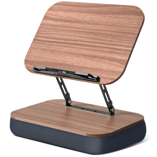 Lap Bean Bag Book Holders for Reading Hands Free, Adjustable Book Stand