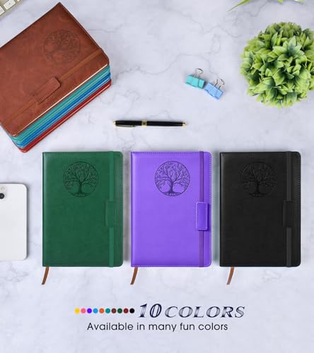 Biuwory Leather Journal Notebook,256 Thick Lined Pages,Hardcover 5.7"×8.3" - color: Purple, size: Lined-256 Pages (5.7"×8.3")