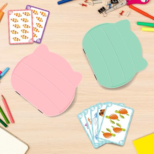 Card Holders for Playing Cards, 2 Pack Playing Card Holder (Green & Pink) - color: Green & Pink
