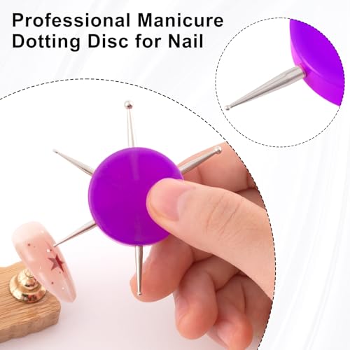 Nail Dotting Tool, 6-in-1 Metal Dotting Tool Nail Art, Purple - color: Purple, 1pcs, 6-in-1