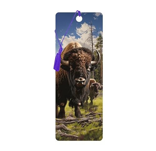 3D LiveLife Bison Bookmark - Head of the Herd Lenticular Page Marker - color: Head of the Herd