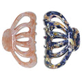 Fashion Acetate Hair Clips for Women Gilrs,2PCS Set,Marble Royalblue&Pink - color: Royalblue&Pink