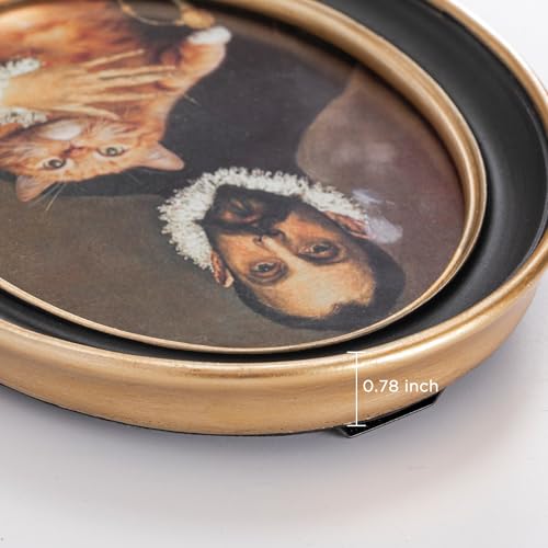 eletecpro 5x7 Oval Picture Frame with Real Glass Cover, Black, 2-Pack - color: Black, size: 5x7 Inches