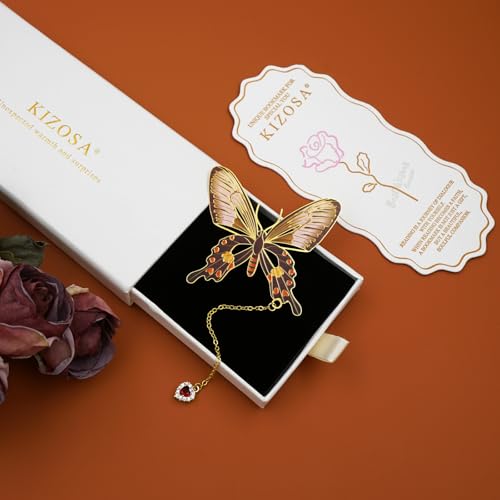 Butterfly Bookmarks for Women,Metal Bookmark,Unique Gifts Book Markers for Women Book Lovers,Teacher Appreciation Gifts,Valentine Mother's Day Christmas New Year Birthday Gift (04-Love) - color: 04-love