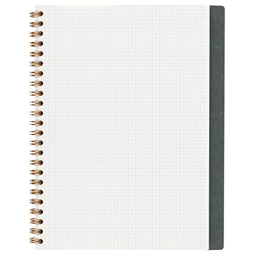 Maruman Septcouleur Spiral Notebook, 200 Pages, A5 3mm Grid, Blue - color: Spirit Blue, size: 8.35" x 6.22"