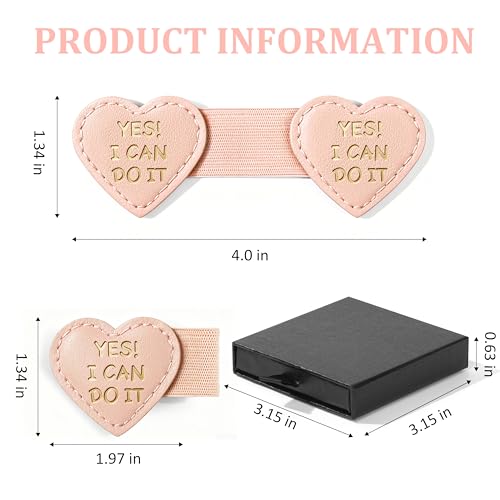2Pcs Magnetic Leather Heart Bookmarks with Pen Holder, Cute Inspirational Motivational Quotes Book Markers Clip with Gift Box, Reading Accessories for Book Lovers Women Teacher (Pink, Yes I Can Do It) - color: Pink-yes I Can Do It
